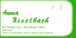 anna miselbach business card